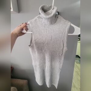 Nwot Express Gray Ribbed Turtleneck Sweater